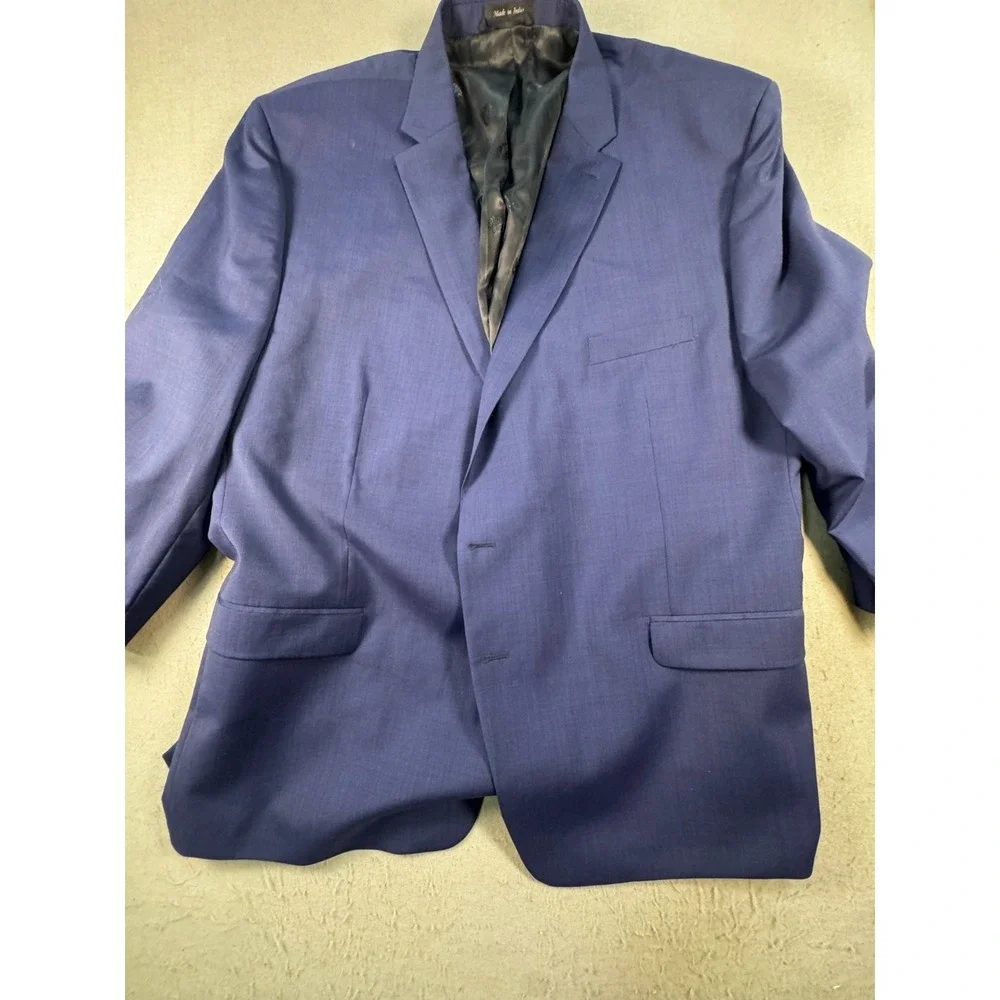 Lauren Ralph Lauren Mens 54R Blue Wool Blazer Jacket Notch Lapel 2-Button
